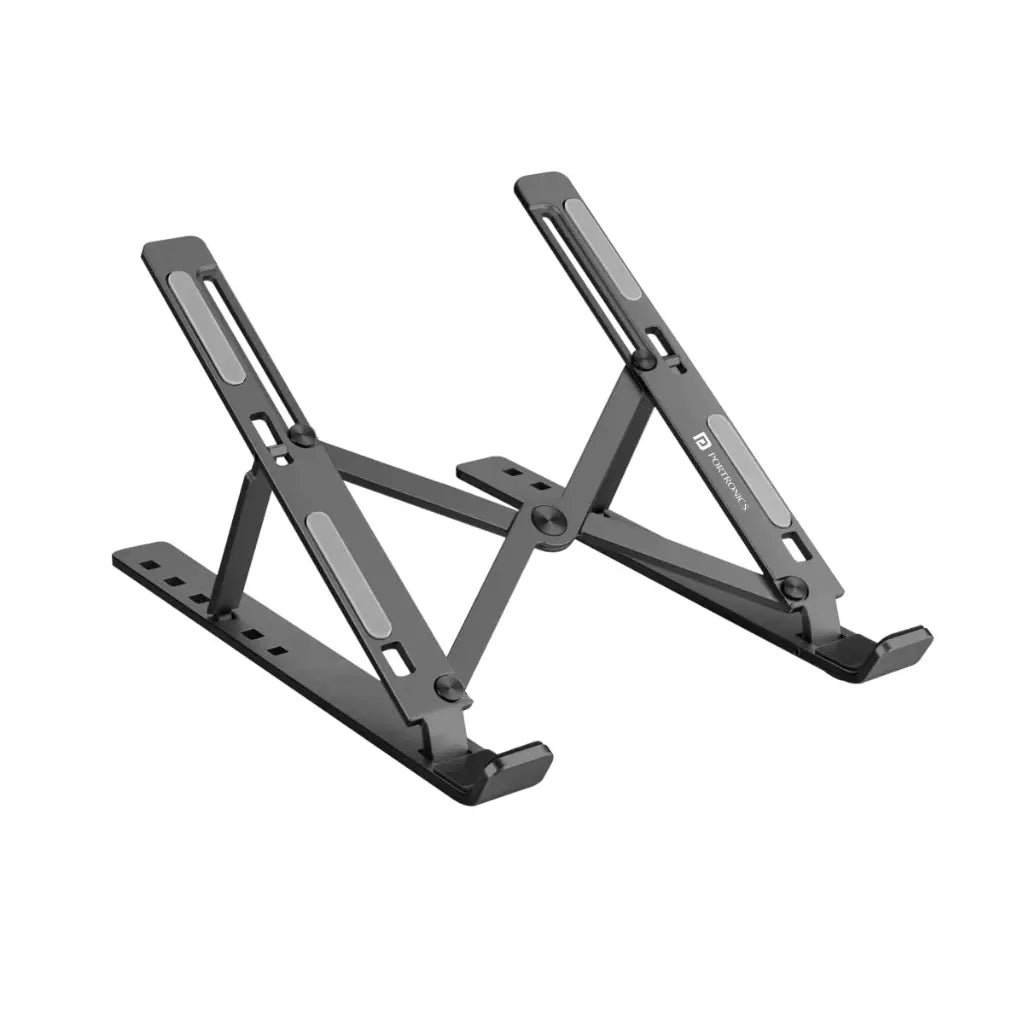 Portronics My Buddy K POR 421 Ergonomic Adjustable Aluminum Laptop Stand for Desk