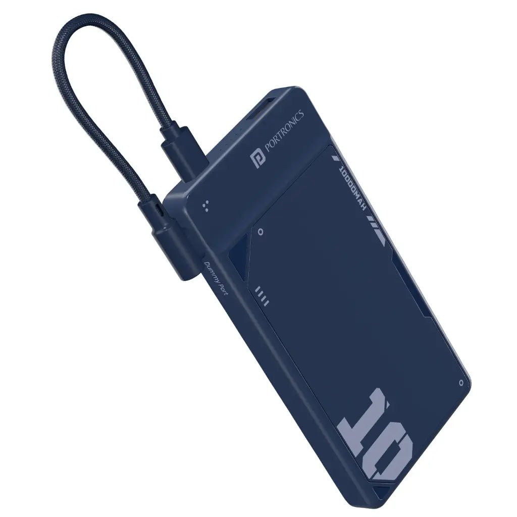 Portronics Luxcell Uno 10000mAh 22.5W Fast Charging Power Bank with LED Display