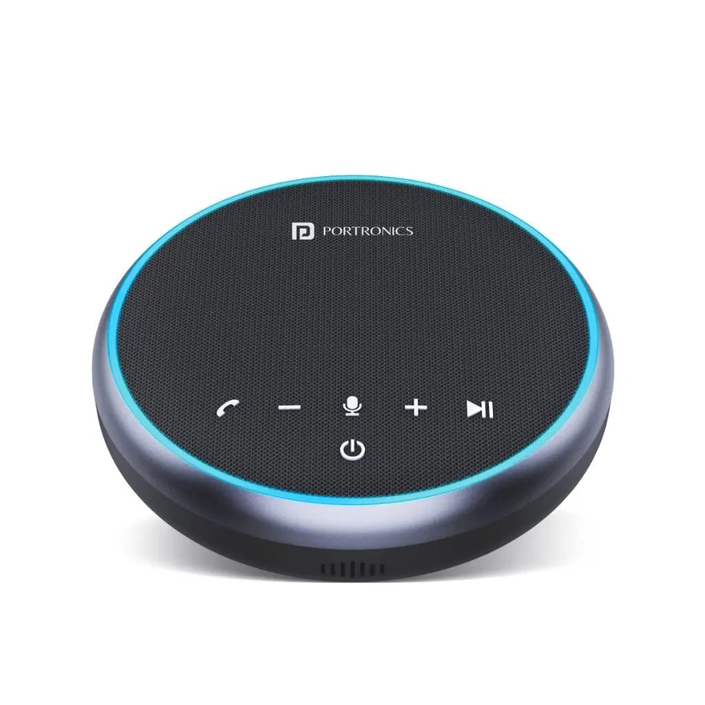 Portronics Talk One POR 1386 Portable Bluetooth 5.1 Conference Speaker with 360-Degree Omnidirectional Voice Coverage