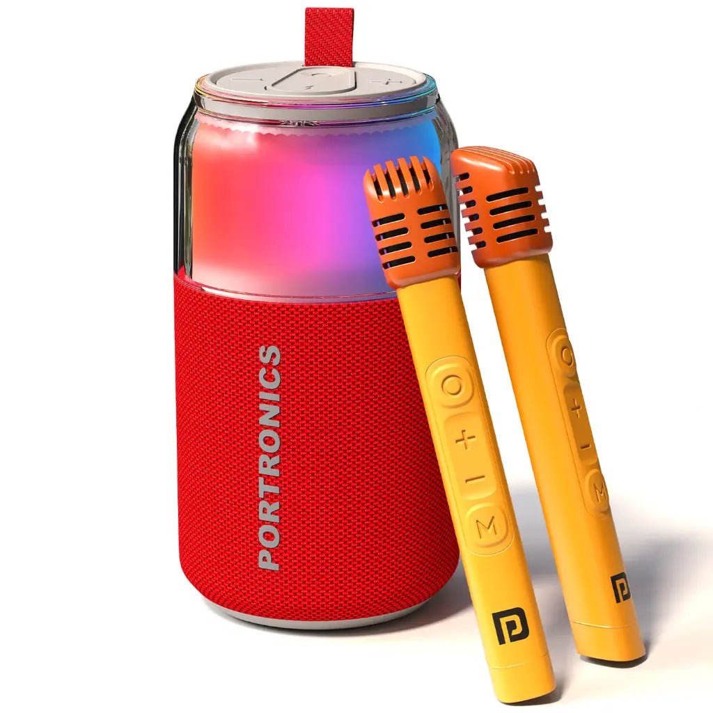 Portronics Talk Six POR 3282 10W Portable Bluetooth Speaker with Dual Wireless Karaoke Microphones