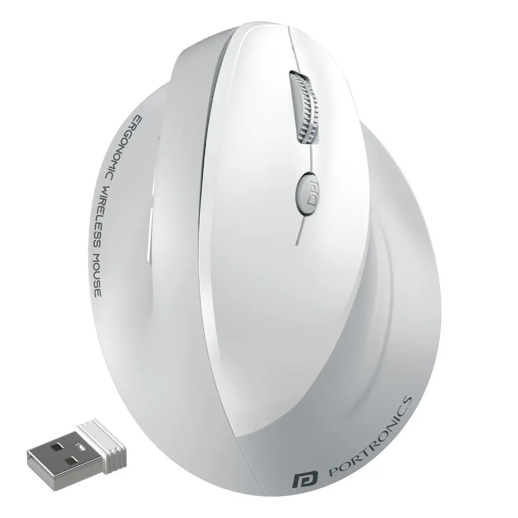 Portronics Toad Ergo 4 (POR 3211) Ergonomic Vertical Wireless Mouse with Bluetooth and 4000 DPI Precision