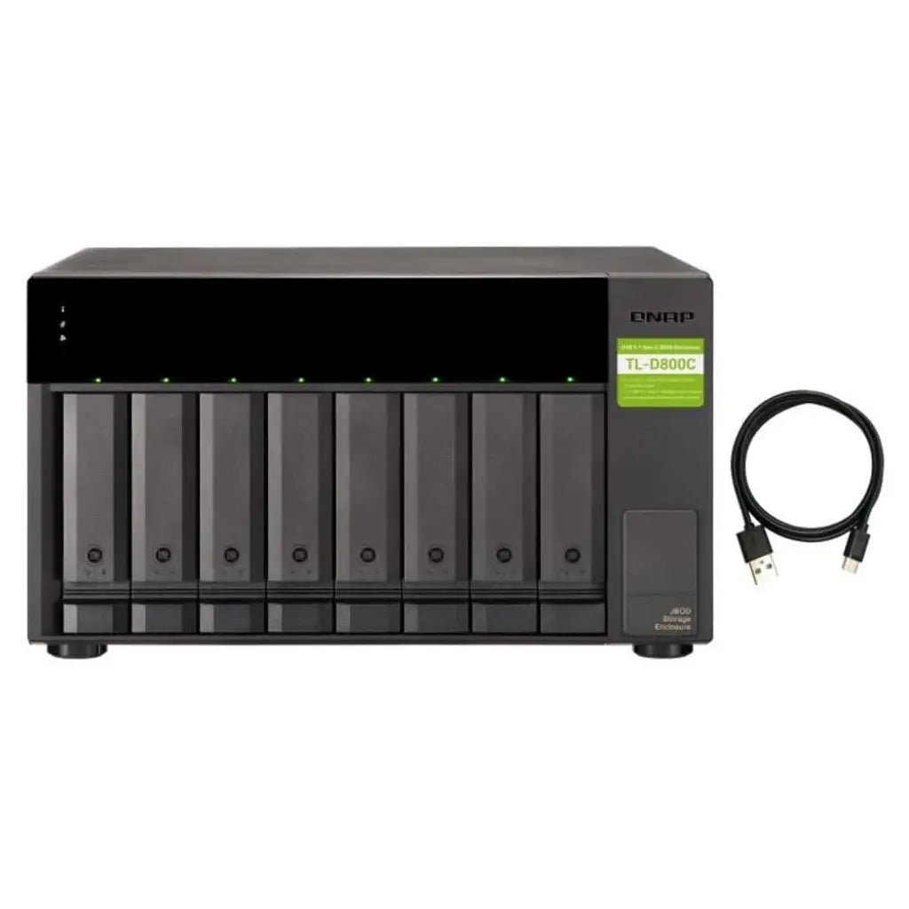 QNAP TL-D800C 8-Bay USB 3.2 Gen 2 Type-C JBOD Desktop Storage Expansion Enclosure