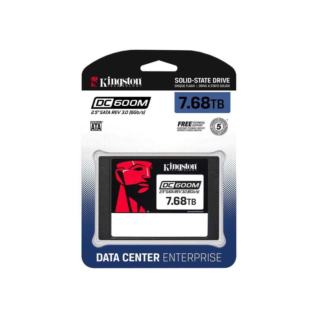 Kingston DC600M 7.68TB 2.5-inch SATA 6Gb/s Enterprise Mixed-Use SSD for Server and NAS