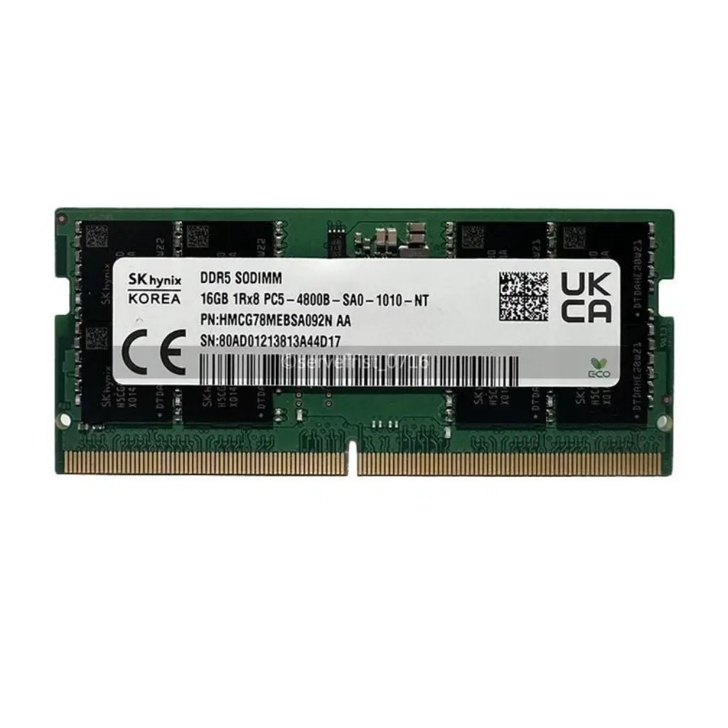 SK Hynix 16GB DDR5 4800MHz CL40 1Rx8 SO-DIMM Laptop Memory Module (Pulled)