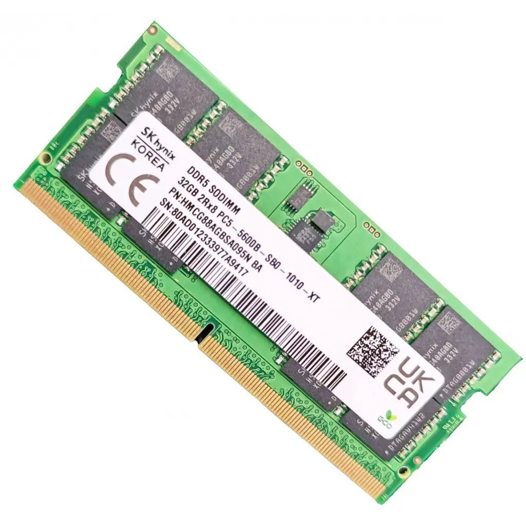 SK Hynix 32GB DDR5 5600MHz CL46 2Rx8 SODIMM Laptop Memory Module (Pulled)