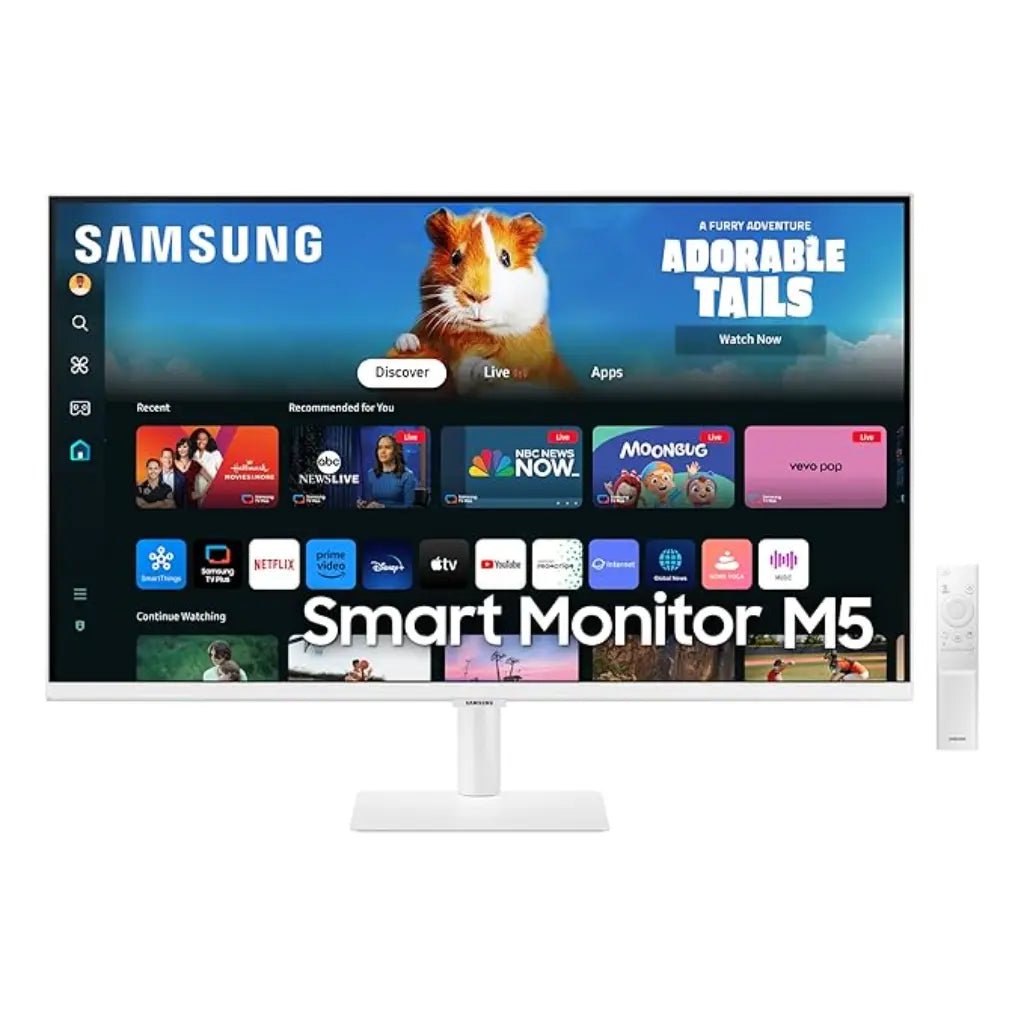 Samsung 32-inch M5 Full HD Smart Monitor with Built-in Speakers and Smart TV Experience (LS32DM501EW)