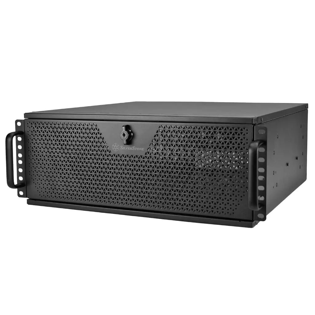 SilverStone RM44 4U Rackmount Server Chassis with 360mm Liquid Cooling Support and Included Rail Kit