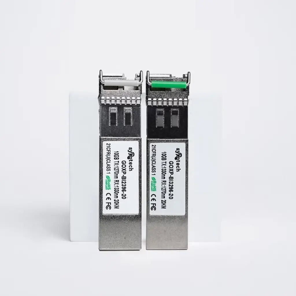 Syrotech 10G SFP+ BiDi Transceiver Module (GOXP-BI2396-20 & GOXP-BI3296-20) - 10km Single Mode Fiber (SMF) with LC Connector