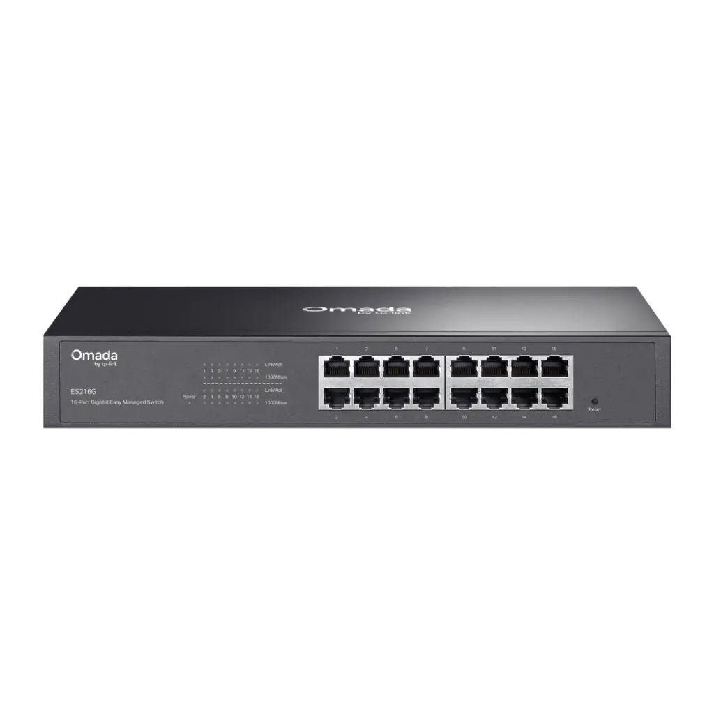 TP-Link Omada ES216G 16-Port Gigabit Ethernet Easy Smart Managed Switch with Cloud Management Support
