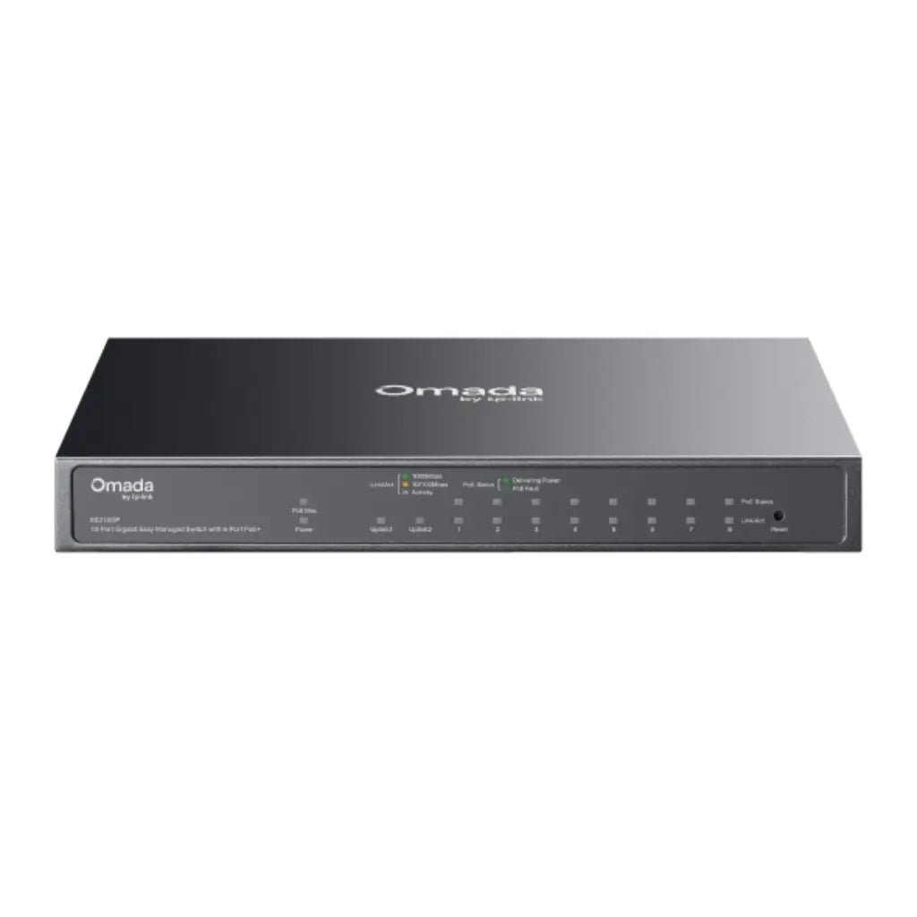 TP-Link Omada ES210GP 10-Port Gigabit Easy Smart Managed PoE+ Switch with 8 PoE+ Ports