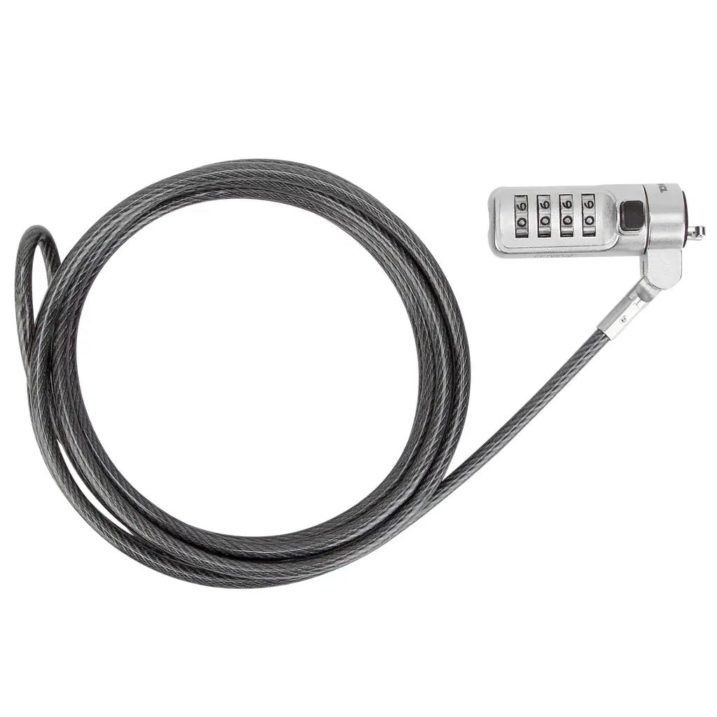 Targus DEFCON Trapezoid Resettable Combination Cable Lock for Laptops and Tablets with Noble Slot