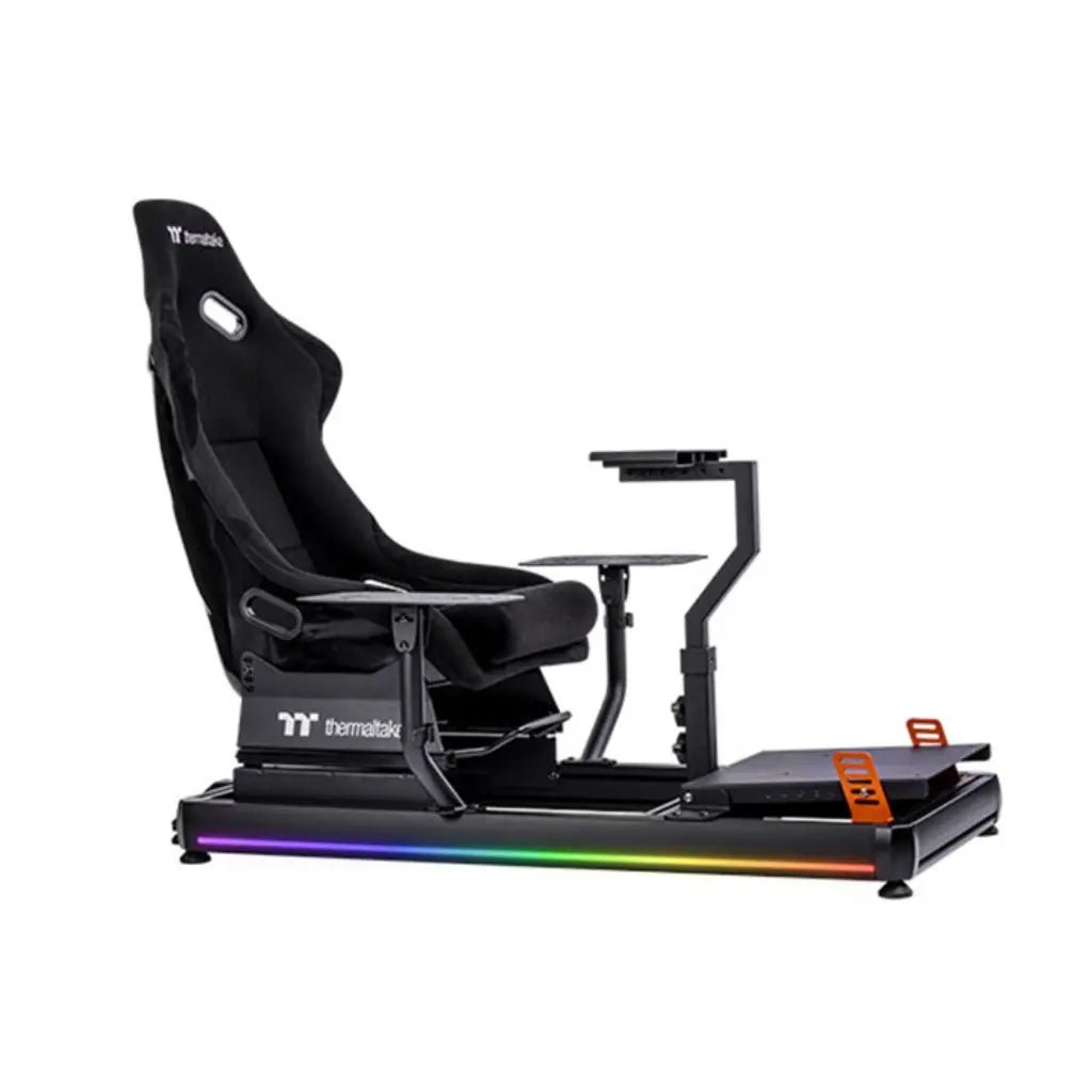 Thermaltake GF500 Flight Simulator Cockpit with RGB Gaming Seat and Black Aluminum Frame