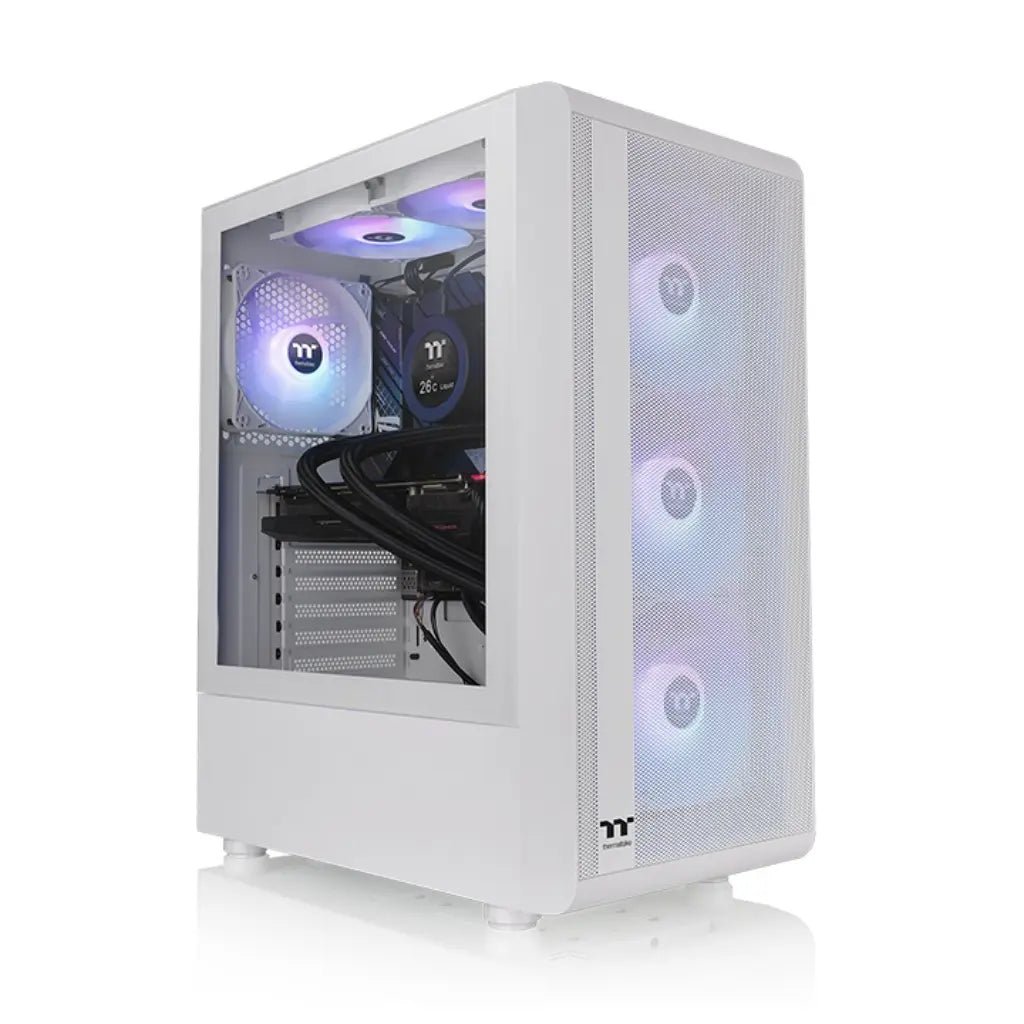 Thermaltake S200 TG ARGB Snow Edition ATX Mid-Tower PC Case with Tempered Glass Side Panel