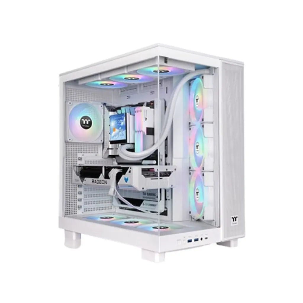Thermaltake View 380 XL Tempered Glass ARGB Snow Mid Tower PC Gaming Case