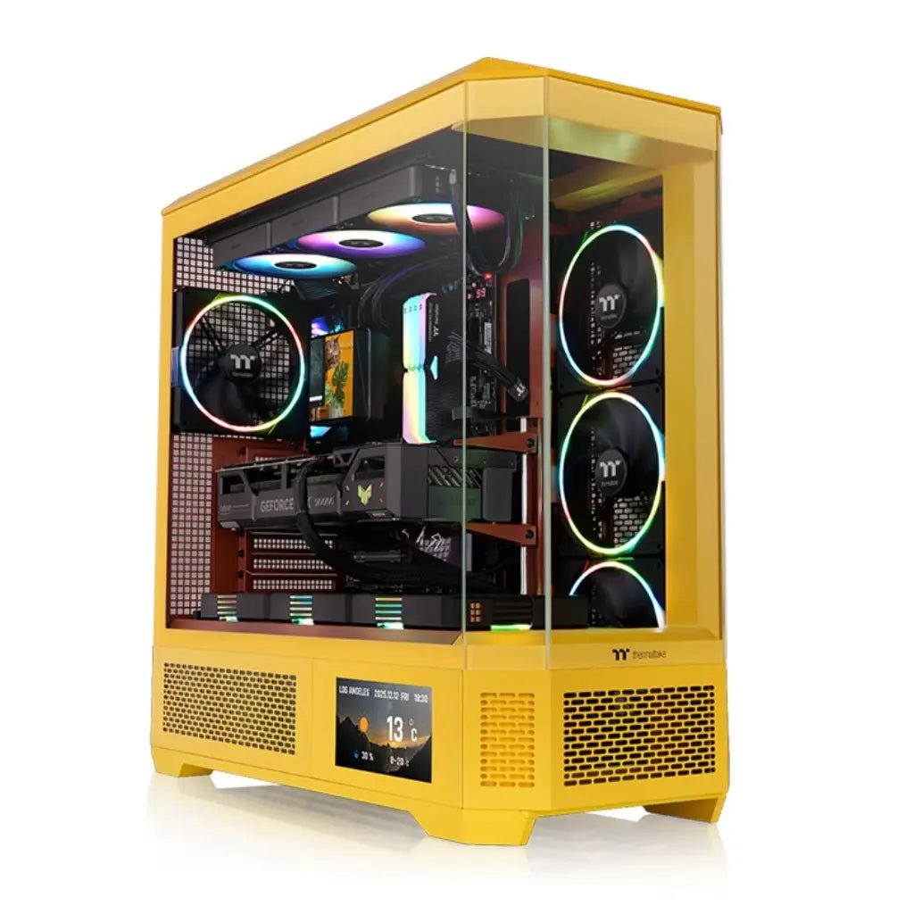 Thermaltake View 600 E-ATX Full Tower PC Case with 4 Tempered Glass Panels - Butter Caramel Edition