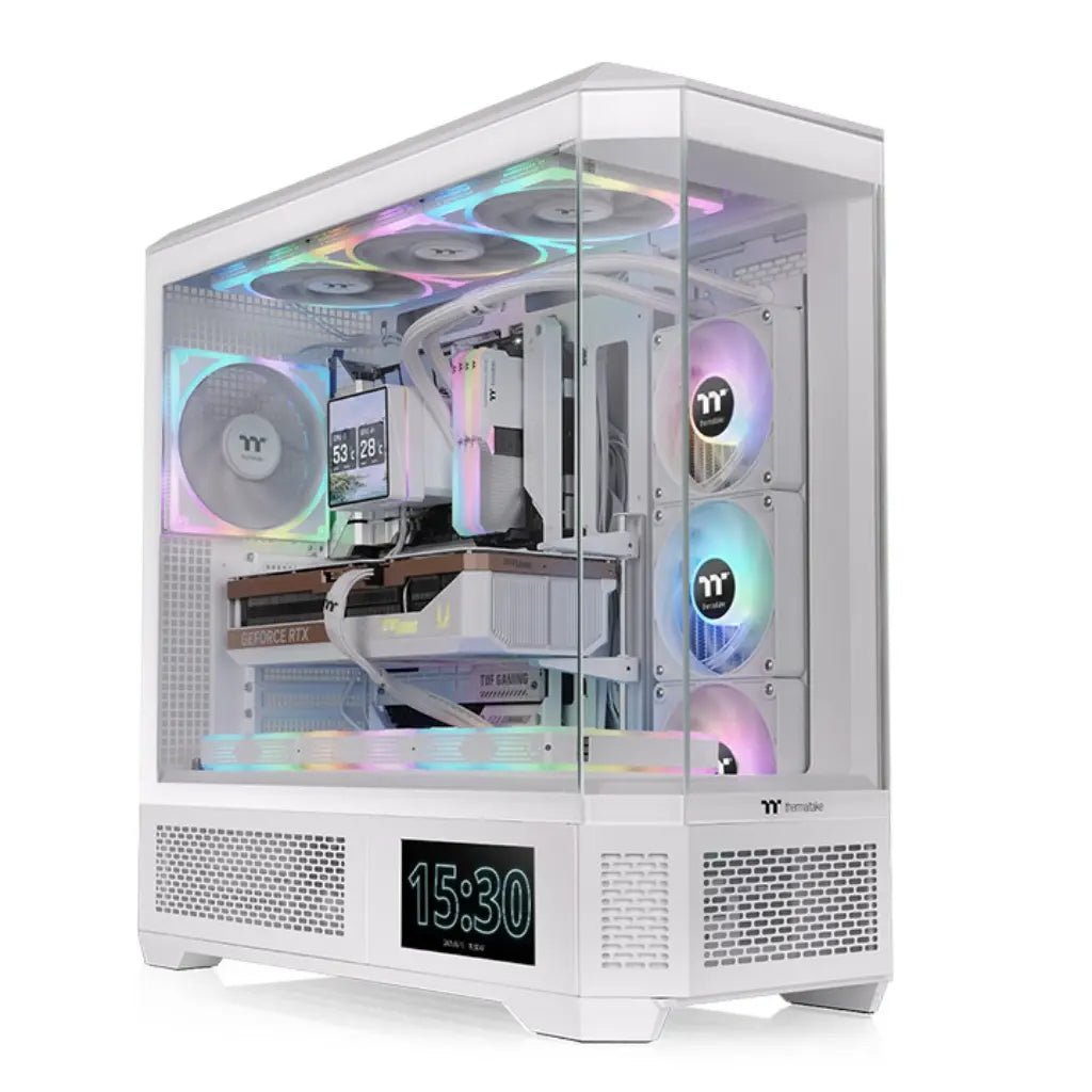 Thermaltake View 600 TG E-ATX Full Tower PC Case with 4 Tempered Glass Panels - Snow White Edition