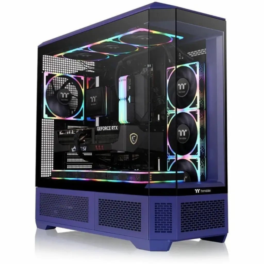Thermaltake View 600 TG E-ATX Full Tower Computer Case with 4 Tempered Glass Panels - Future Dusk Edition