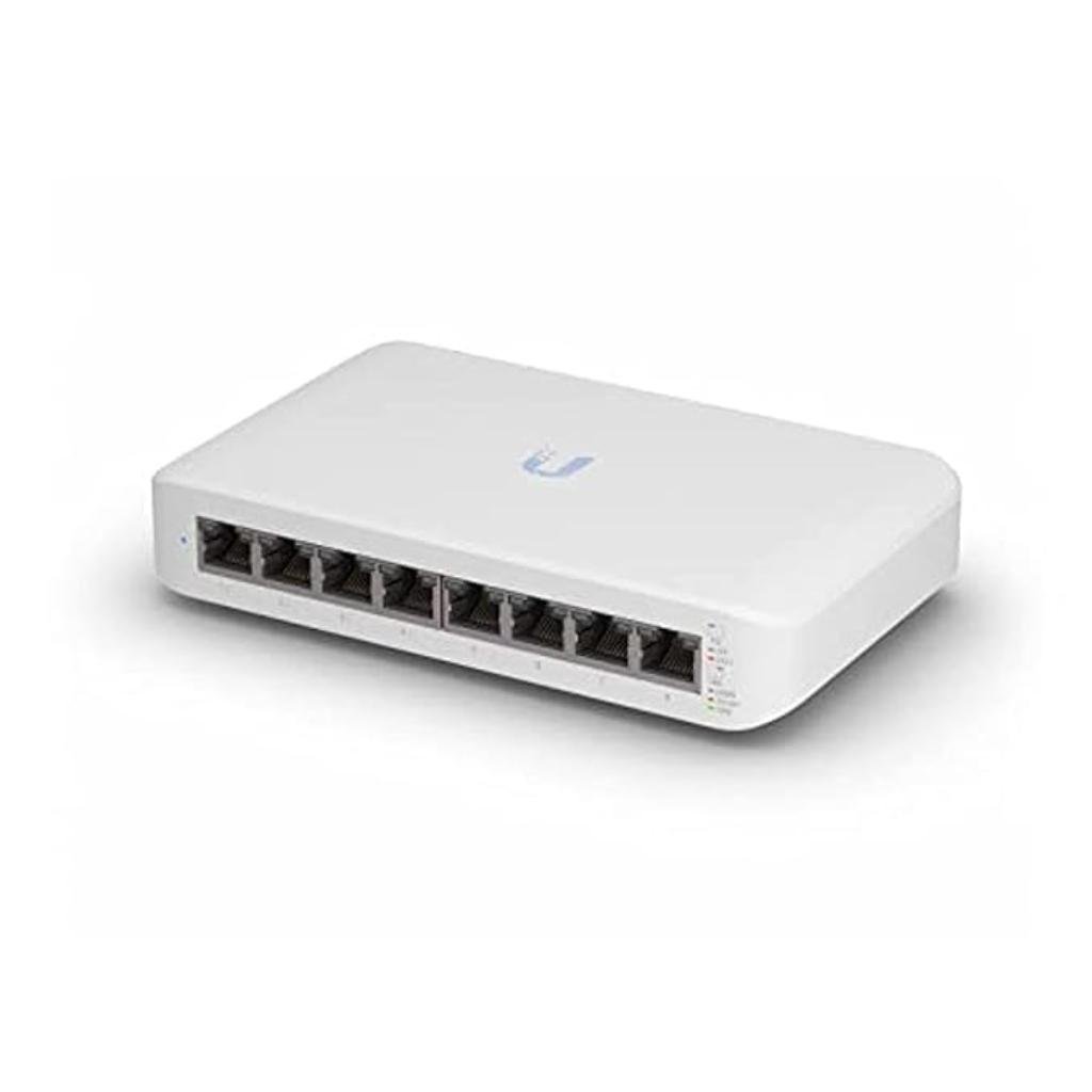 Ubiquiti UniFi Switch Lite 8-Port Layer 2 PoE Managed Switch with Silent Fanless Cooling