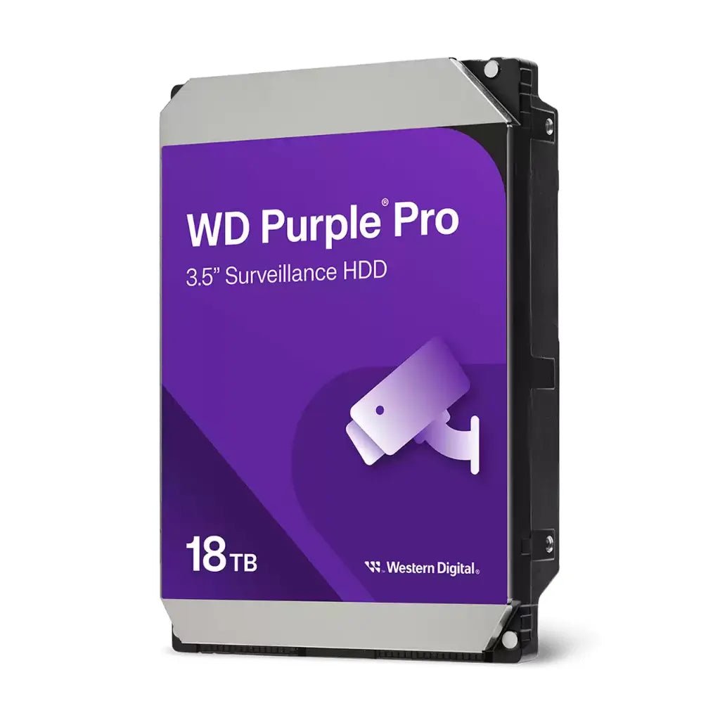 Western Digital Purple Pro 18TB 3.5-inch SATA 7200RPM Surveillance Hard Drive for Professional Security Systems