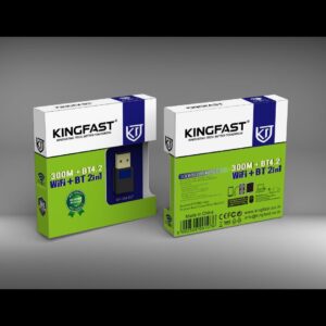 KINGFAST KF-107 300 Mbps Dual-Band WiFi USB Adapter and Bluetooth Wireless Receiver