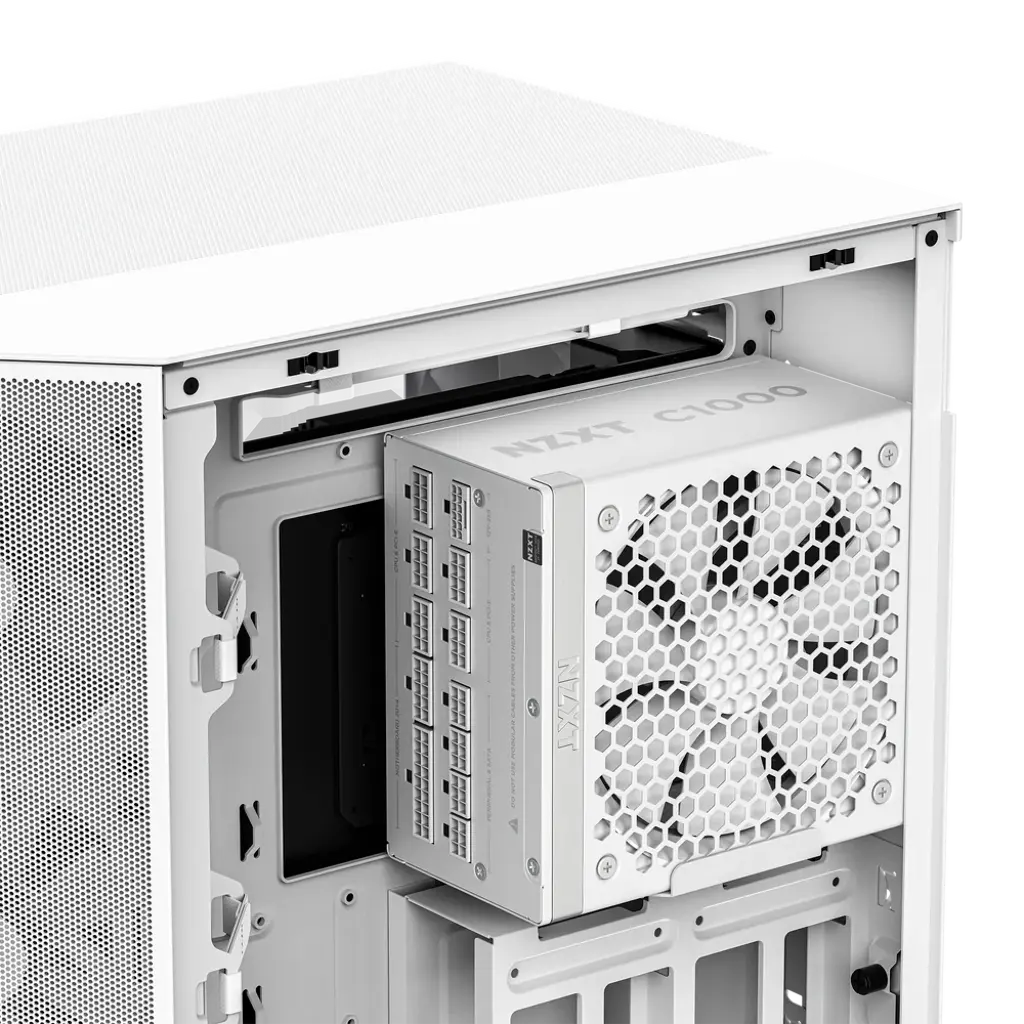 NZXT C1000 1000W Full Modular 80 Plus Gold ATX 3.1 Power Supply Unit - White