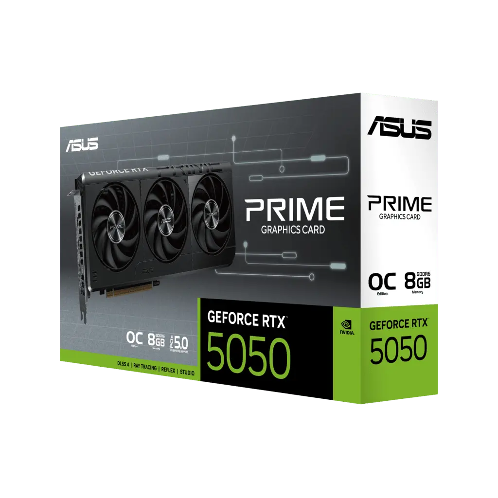 ASUS Prime NVIDIA GeForce RTX 5050 8GB GDDR6 OC Edition Gaming Graphics Card