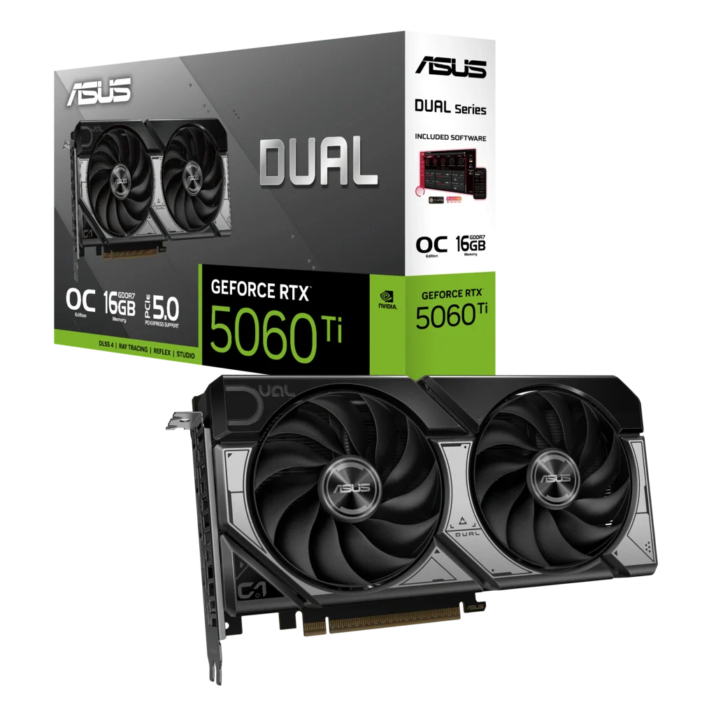 ASUS Dual GeForce RTX 5060 Ti 16GB GDDR7 OC Edition High-Performance Gaming Graphics Card