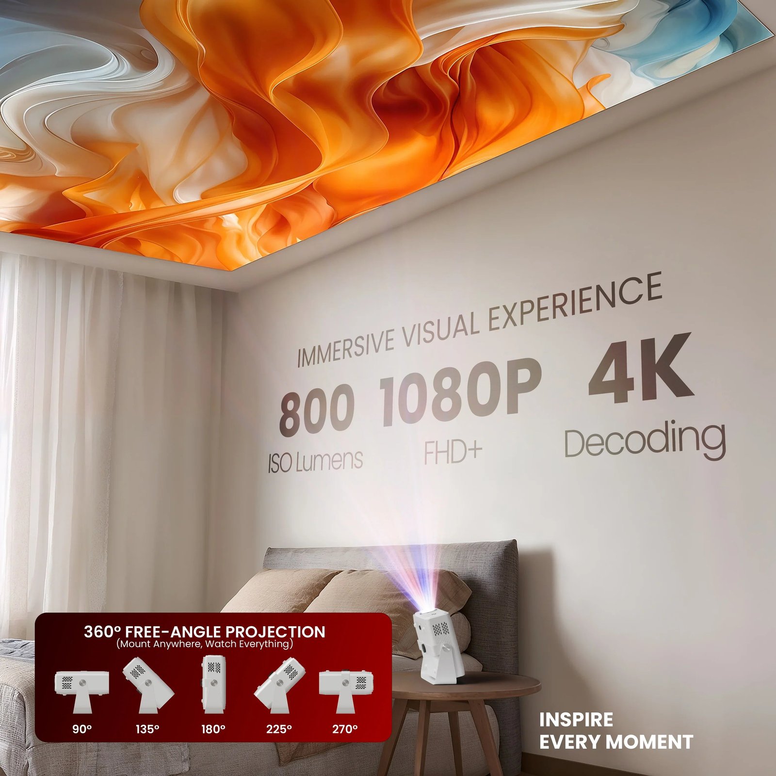 E Gate EO9022 8X Dust-Free Full HD Smart Projector