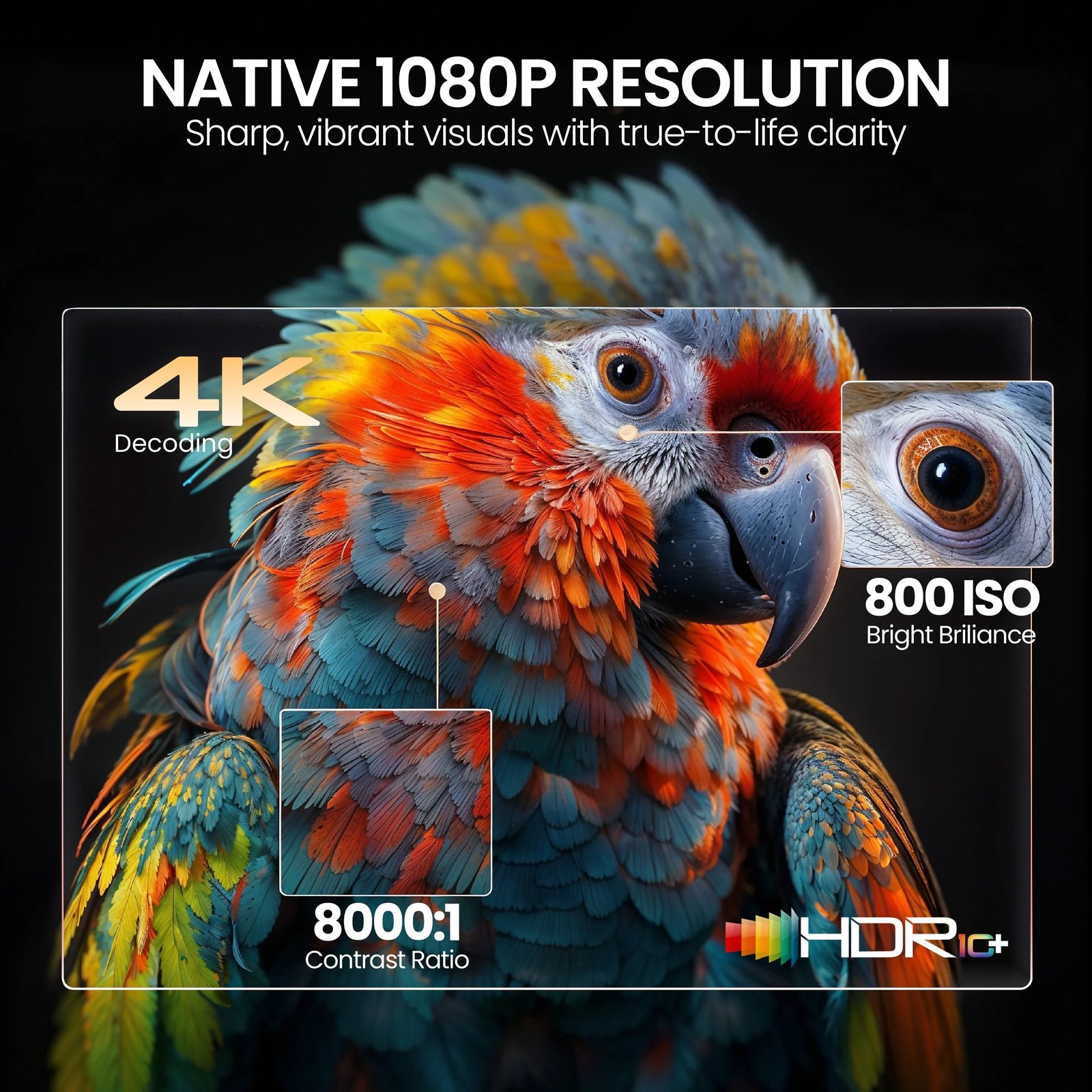 E Gate EO9022 8X Dust-Free Full HD Smart Projector
