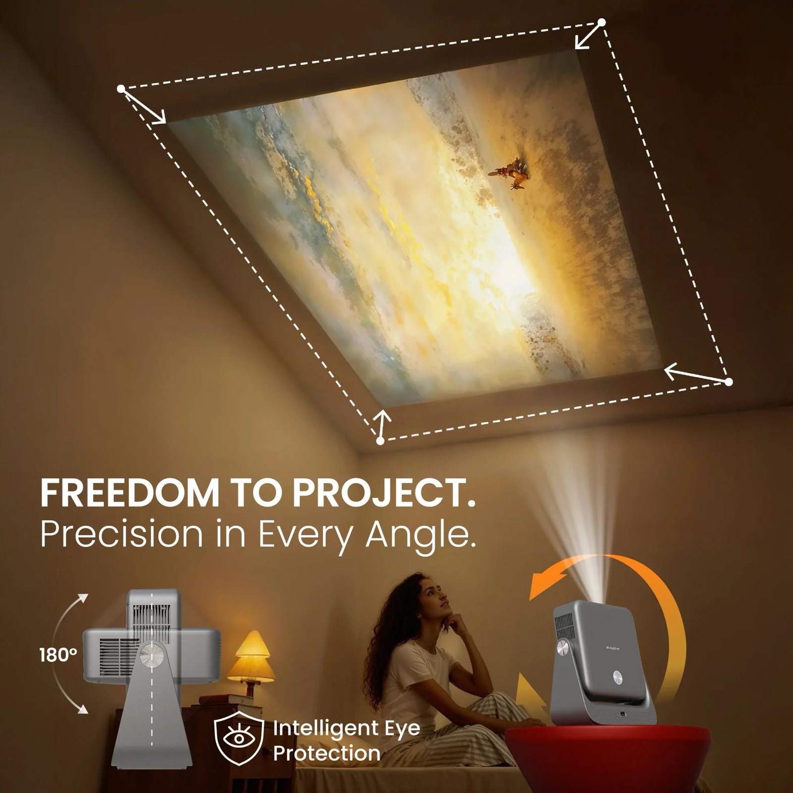 EGATE Zen 7X Full HD Google TV Projector with 4K Decoding for Home Cinema