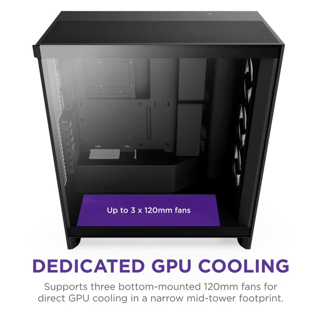 NZXT H7 Flow RGB Tempered Glass Compact Mid-Tower ATX High-Airflow PC Gaming Case