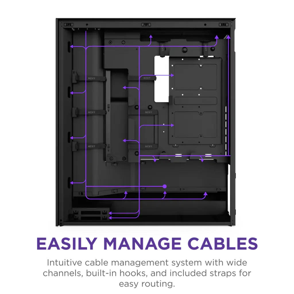 NZXT H7 Flow RGB Tempered Glass Compact Mid-Tower ATX High-Airflow PC Gaming Case