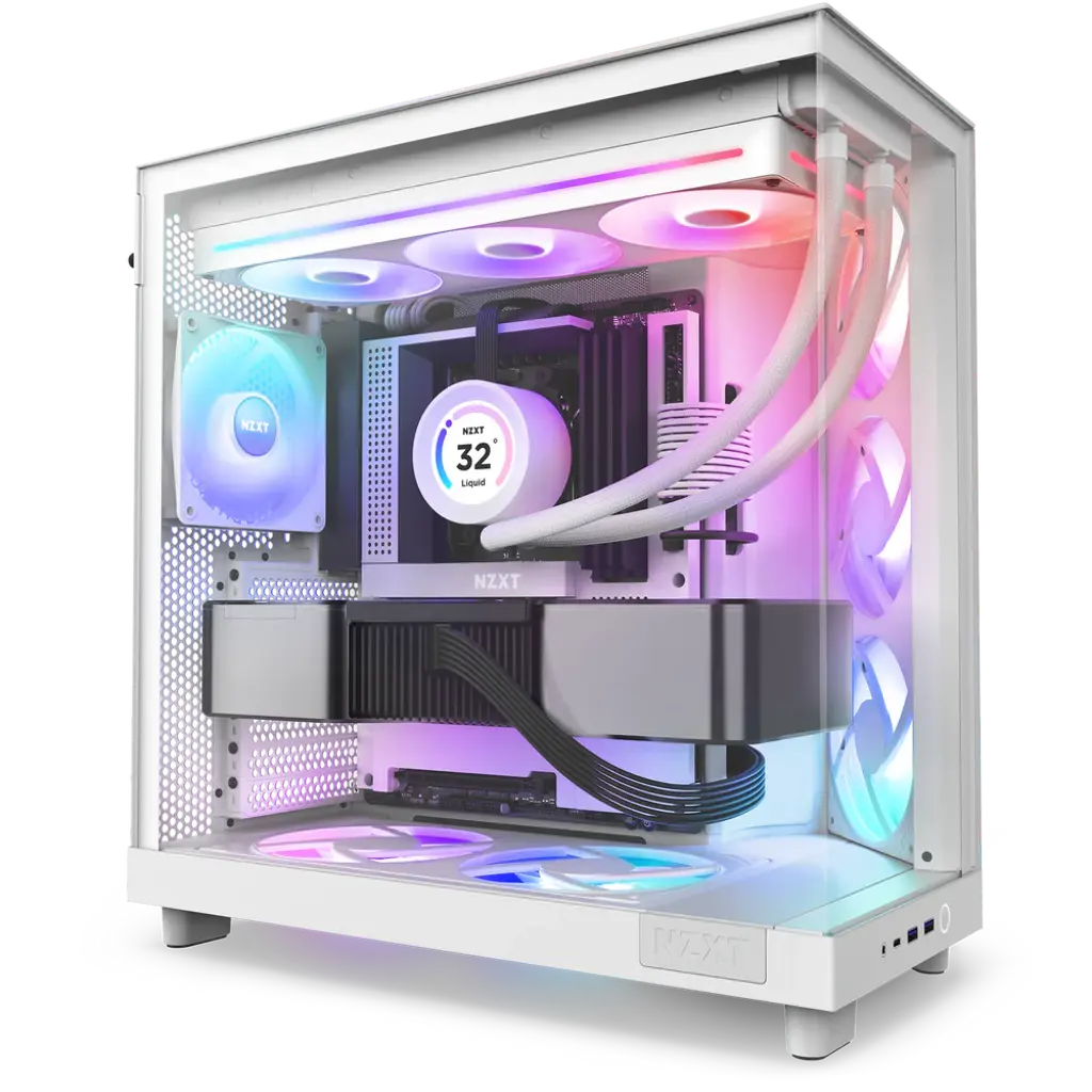 NZXT F360 RGB Core 360mm Single-Frame Triple Fan Unit - White