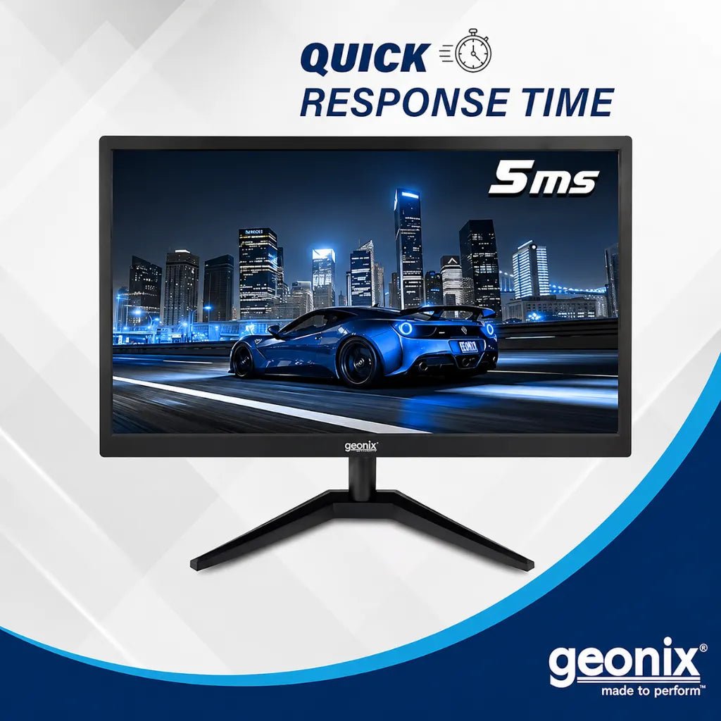 Geonix 24-Inch Full HD LED Monitor (1920x1080) with HDMI and VGA Connectivity