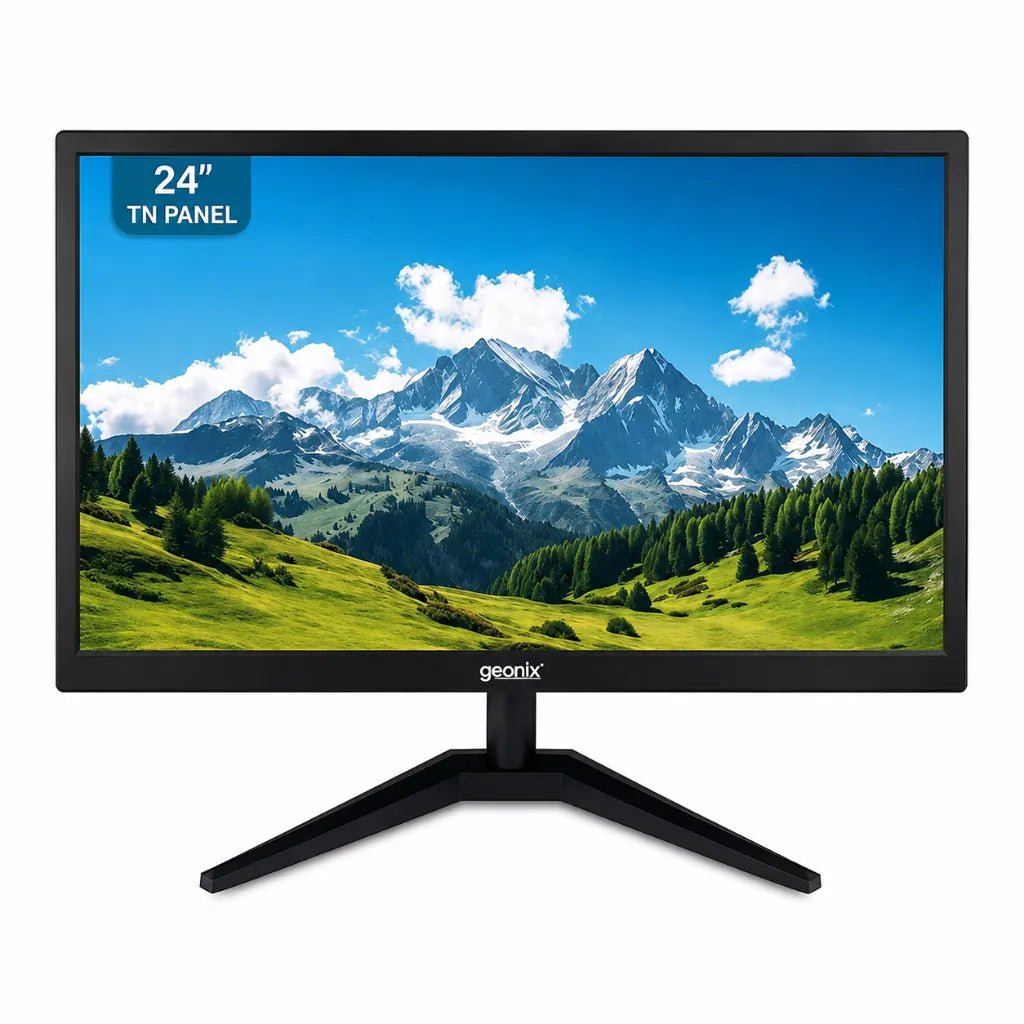Geonix 24-Inch Full HD LED Monitor (1920x1080) with HDMI and VGA Connectivity