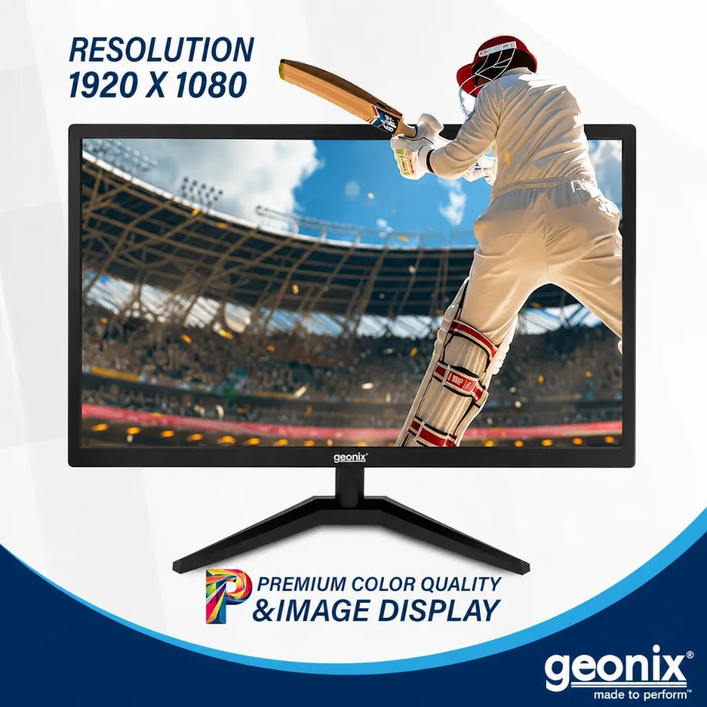 Geonix 24-Inch Full HD LED Monitor (1920x1080) with HDMI and VGA Connectivity