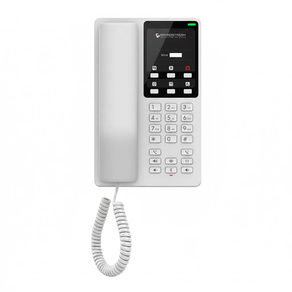 Grandstream GHP620 Compact IP Hotel Phone with PoE Support and HD Audio - White