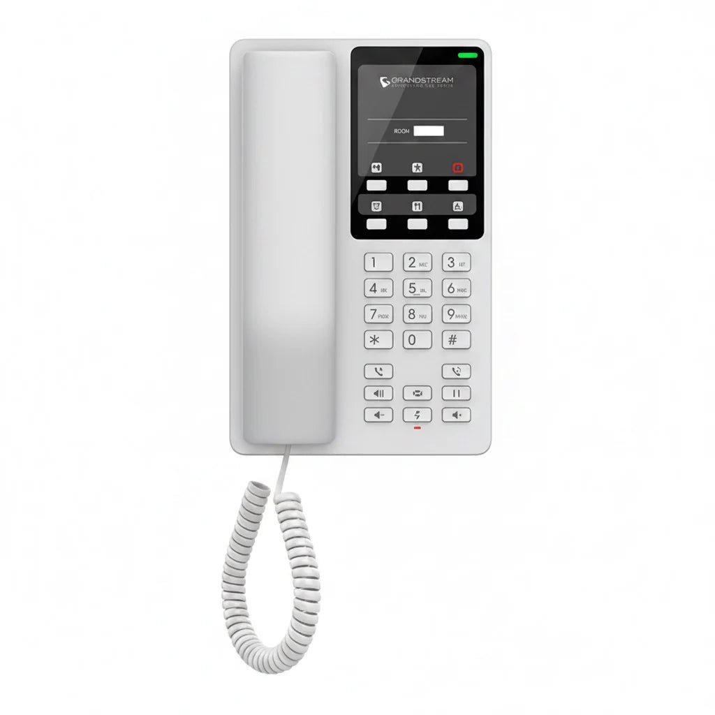 Grandstream GHP620 Compact IP Hotel Phone with PoE Support and HD Audio - White