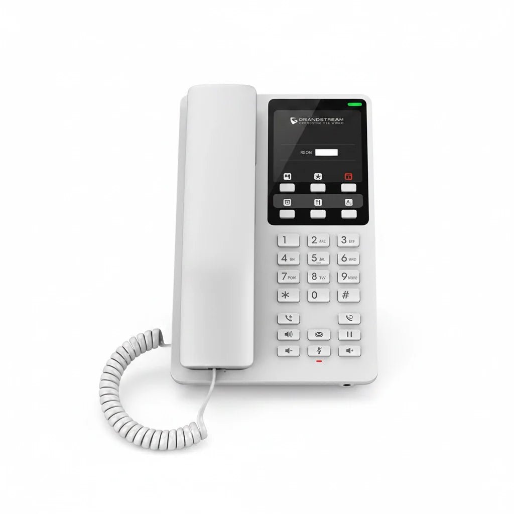 Grandstream GHP620W Compact Hotel IP Phone with Dual-Band Wi-Fi and HD Audio - White