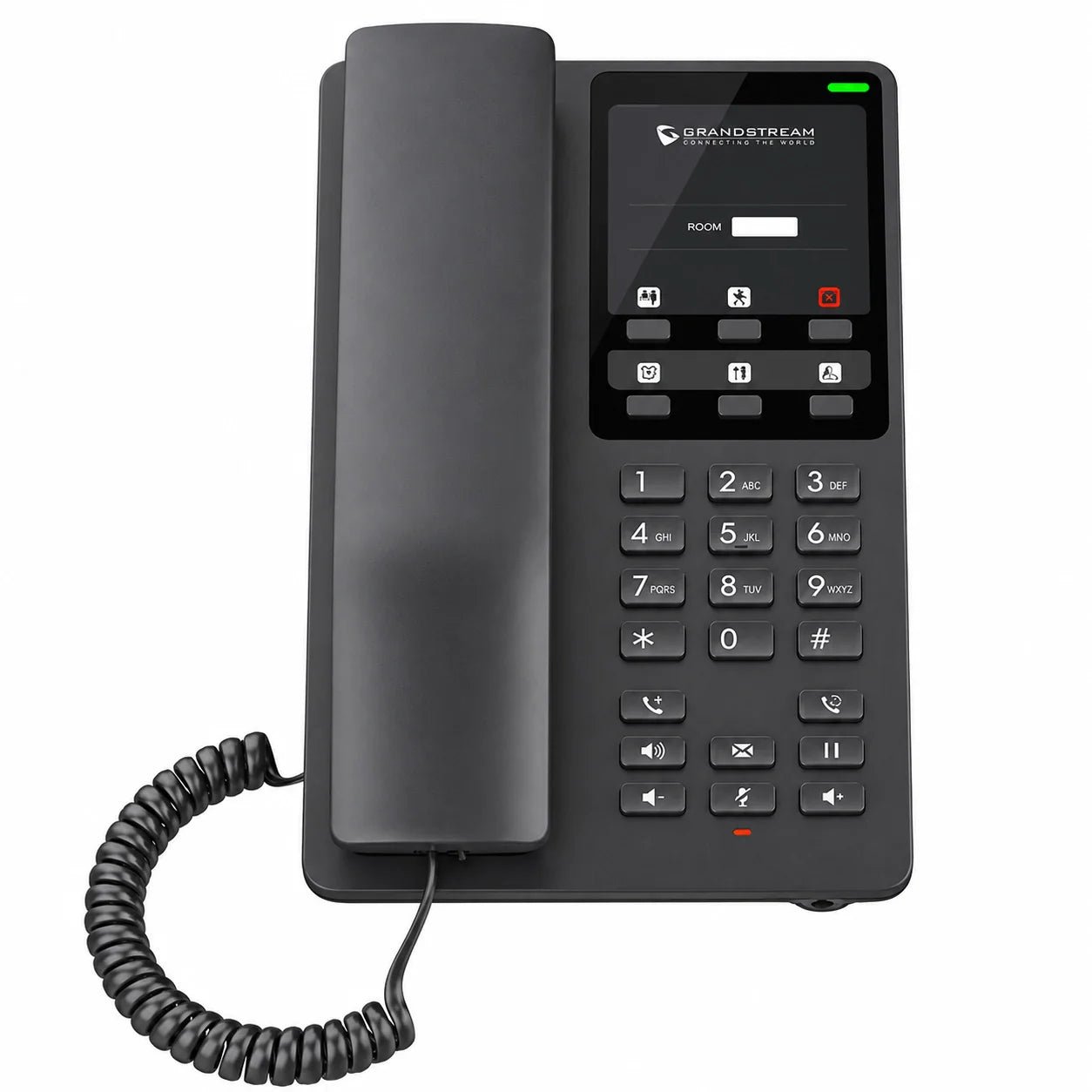 Grandstream GHP621 Compact IP Hotel Phone with PoE Support and HD Audio - Black