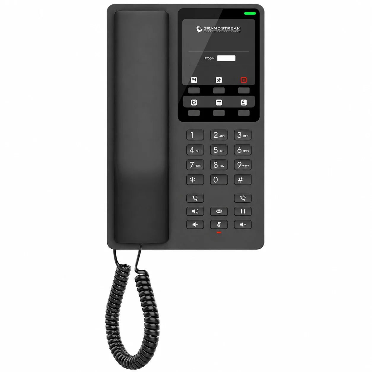 Grandstream GHP621 Compact IP Hotel Phone with PoE Support and HD Audio - Black