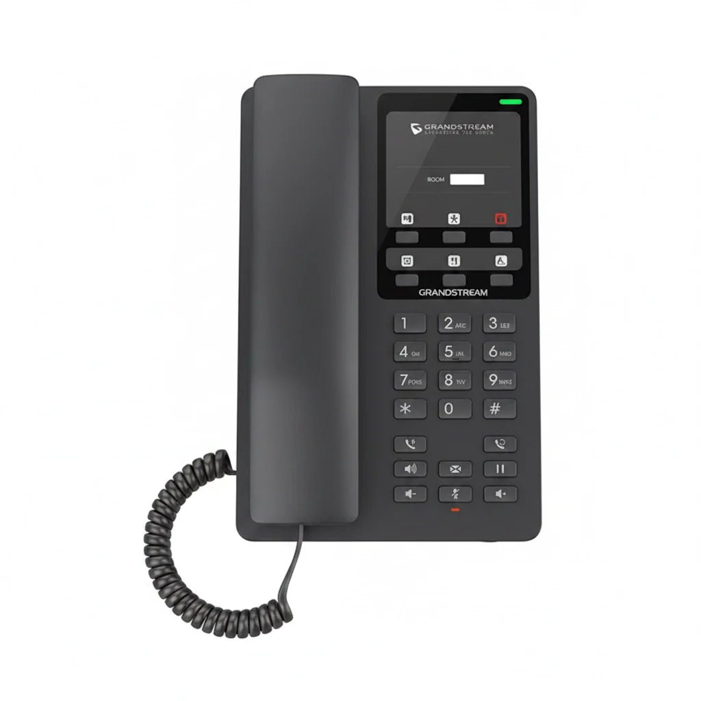Grandstream GHP621 Compact IP Hotel Phone with PoE Support and HD Audio - Black