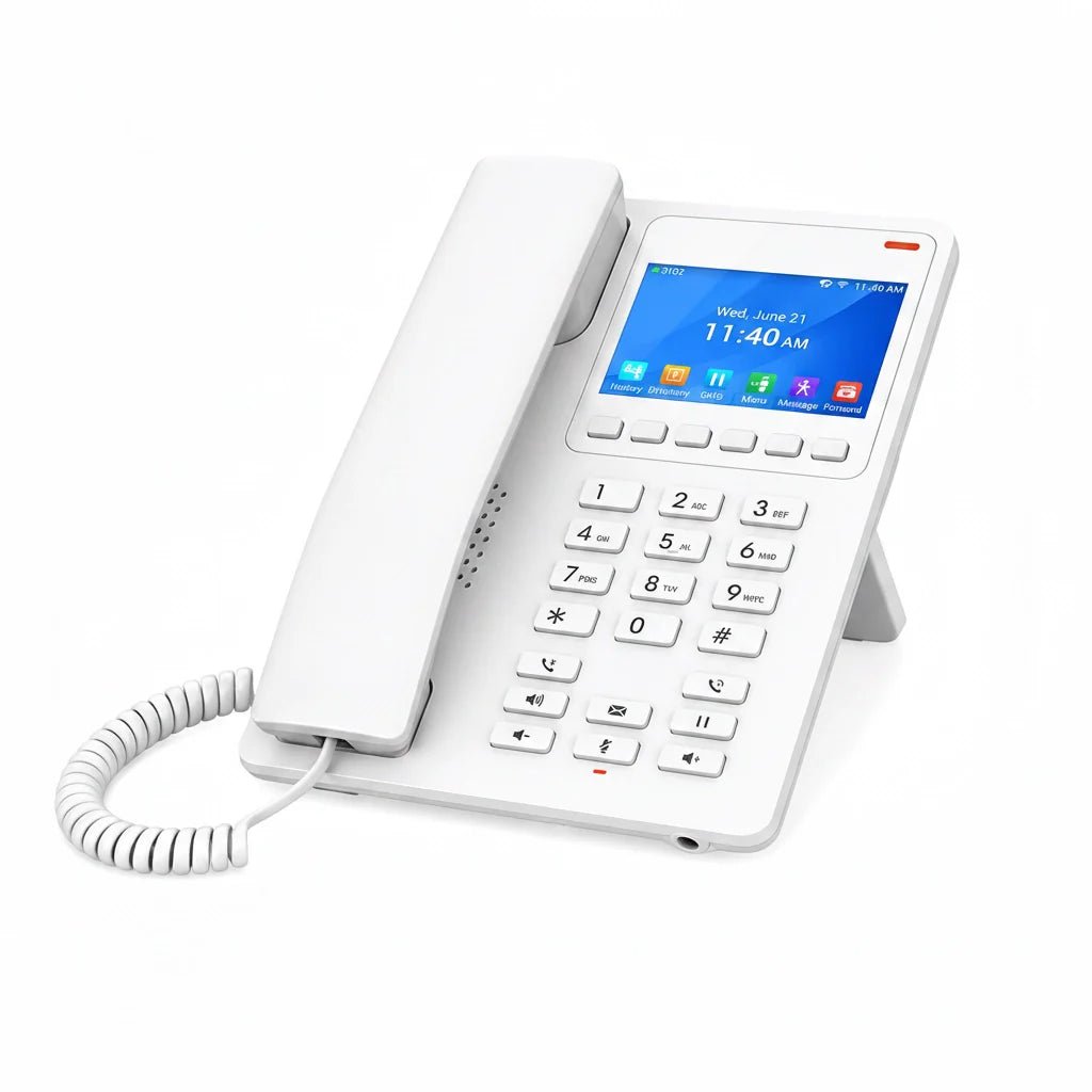 Grandstream GHP630 Compact Hotel IP Phone with Color LCD Display - White
