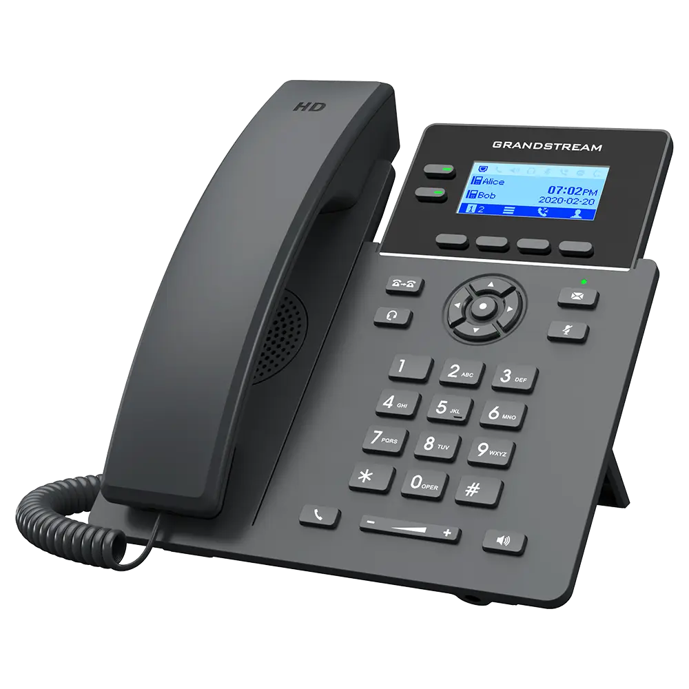 Grandstream GRP2602G 2-Line Essential Gigabit IP Phone with PoE Support for Professional Business VoIP