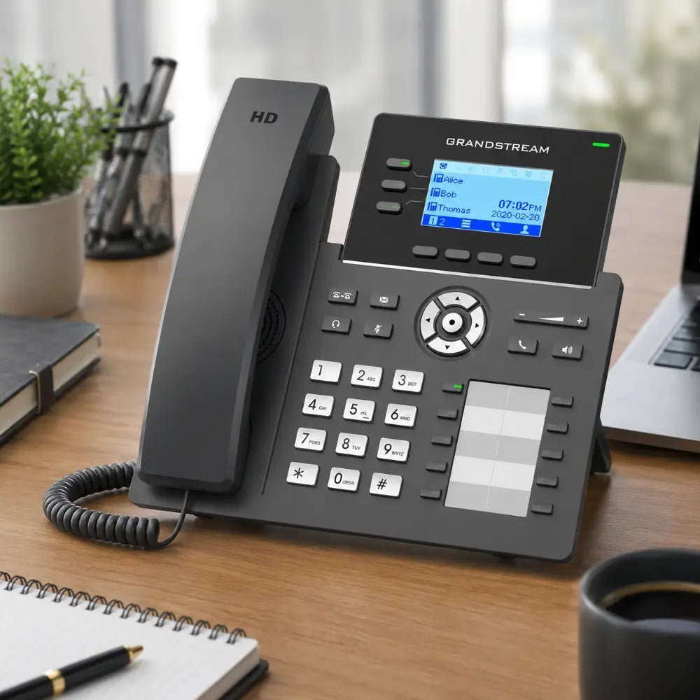 Grandstream GRP2604 3-Line Essential IP Phone for Business VoIP and SIP Communication Systems