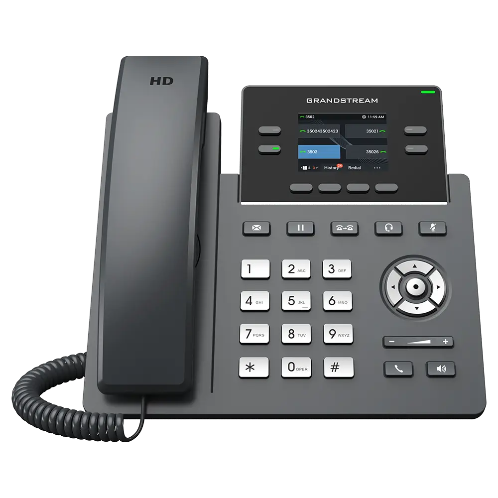 Grandstream GRP2612G 2-Line Gigabit IP Phone with PoE Support for Professional SIP Communications