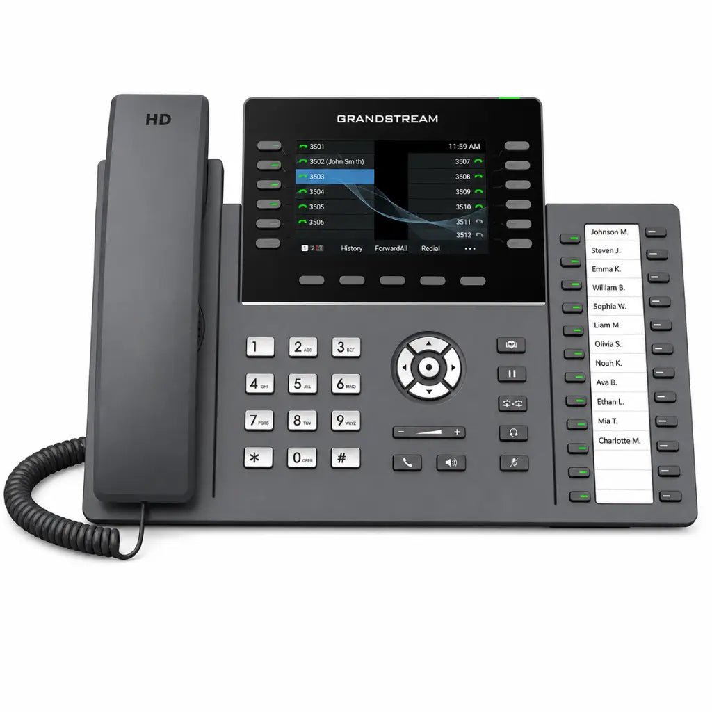 Grandstream GRP2636 12-Line Professional IP Phone with Integrated Wi-Fi and PoE Support