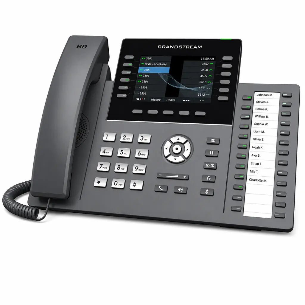 Grandstream GRP2636 12-Line Professional IP Phone with Integrated Wi-Fi and PoE Support
