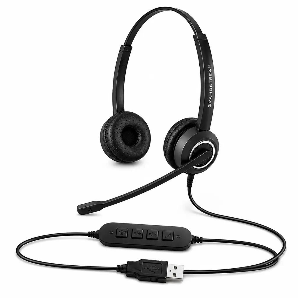 Grandstream GUV3000 Professional HD USB Headset with Noise-Cancelling Microphone for PC and IP Phones