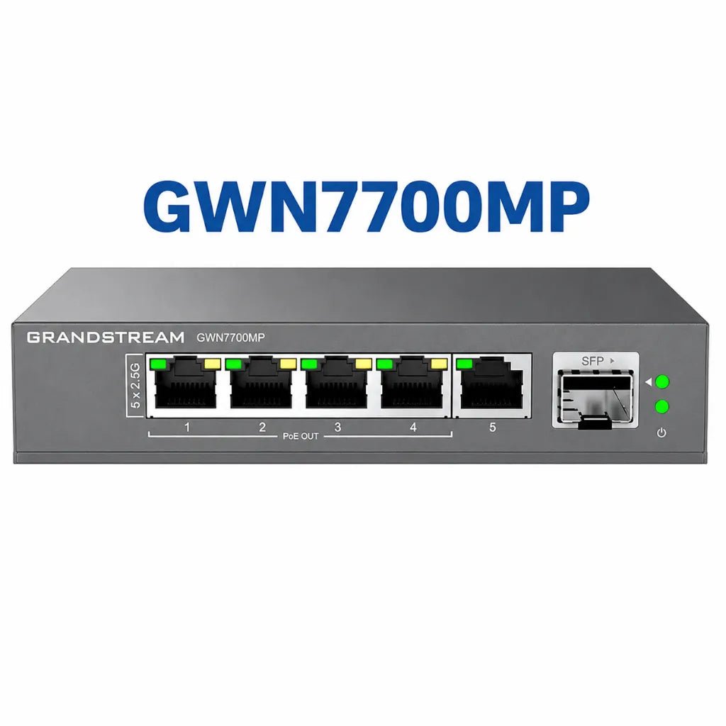 Grandstream GWN7700MP 8-Port 2.5G Unmanaged PoE+ Network Switch with 10G SFP+ Uplink